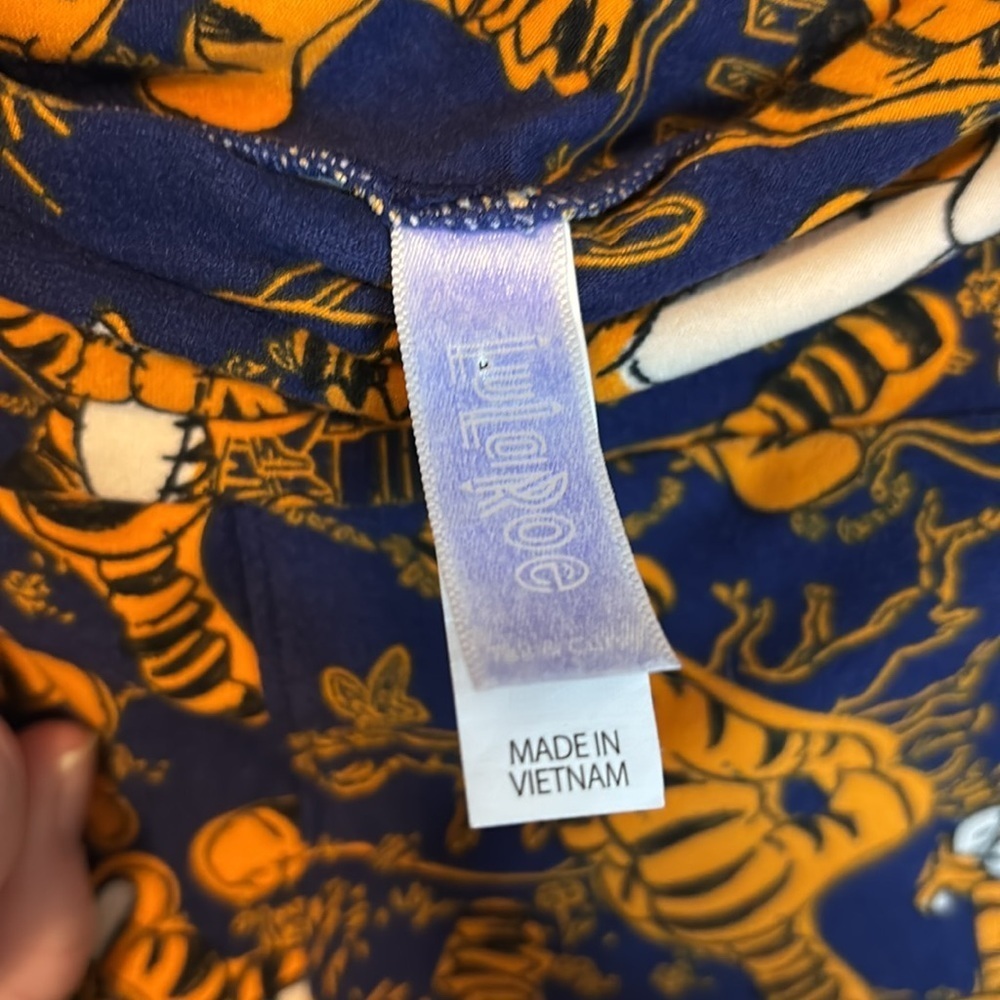 Women’s LulaRoe Leggings Winnie the Pooh Tigger Tall & Curvy Blue Orange Soft - Picture 4 of 5